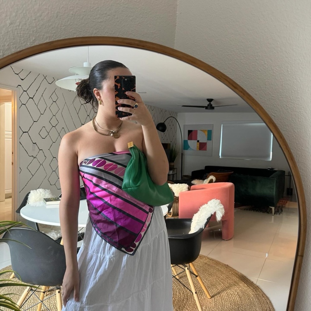 Vintage French Scarf Top